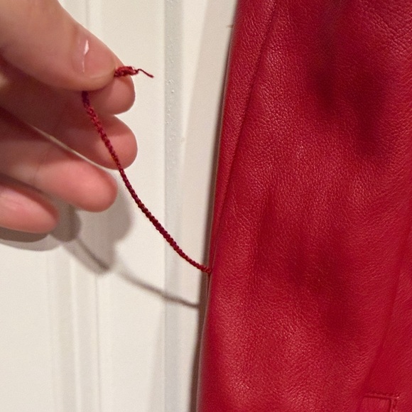 Bagatelle Red Sleeveless Leather Vest - Picture 2 of 9